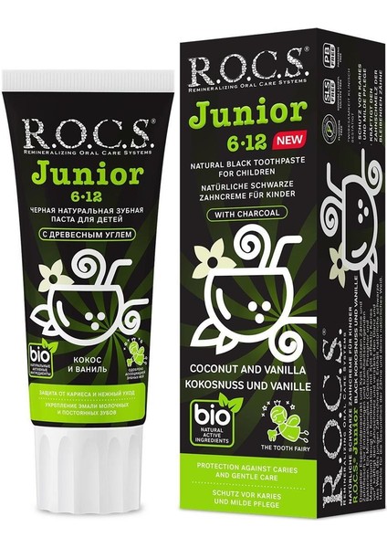 Junior 6-12 Yaş Diş Macunu Florürsüz (Yutulabilir) – Hindistan Cevizi Ve Vanilya 60ml