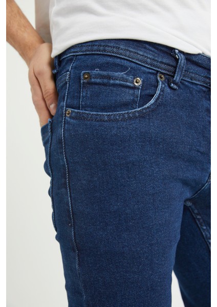 Erkek Lacivert Skinny Fit Jean Pantolon fırsatları