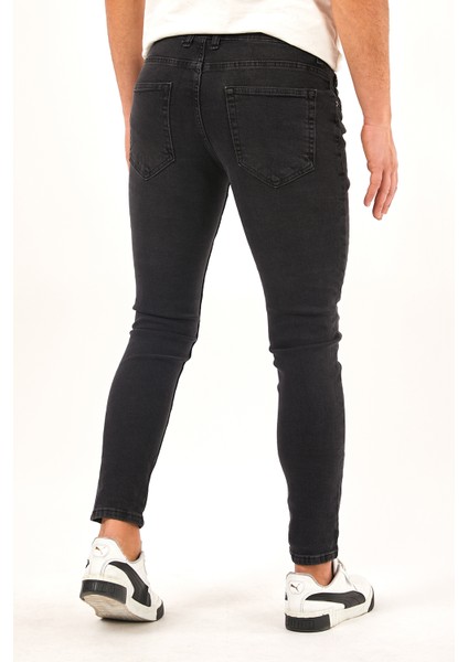 Erkek Antrasit Skinny Fit Jean Pantolon