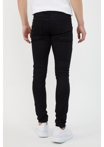 Erkek Siyah Skinny Fit Jean Pantolon