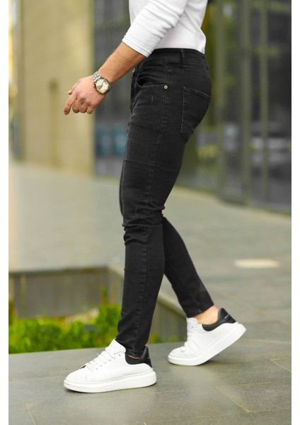Erkek Antrasit Lazerli Skinny Fit Jean Pantolon fiyatları