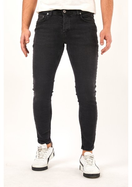 Erkek Antrasit Skinny Fit Jean Pantolon modelleri