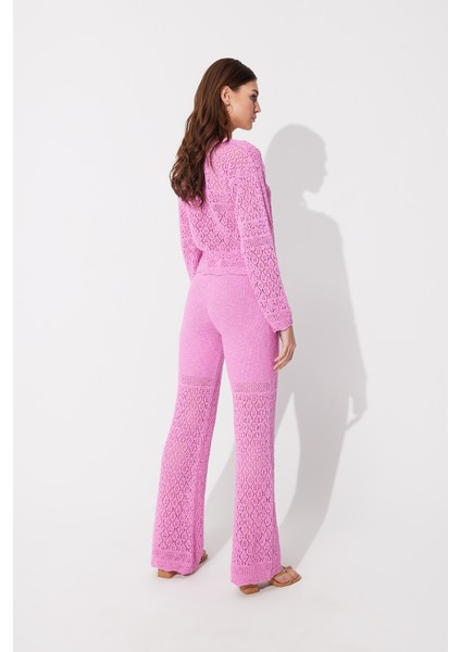 Pembe Örgü Desenli Kazak Pantolon Takım SWTK4557-58PE indirimleri