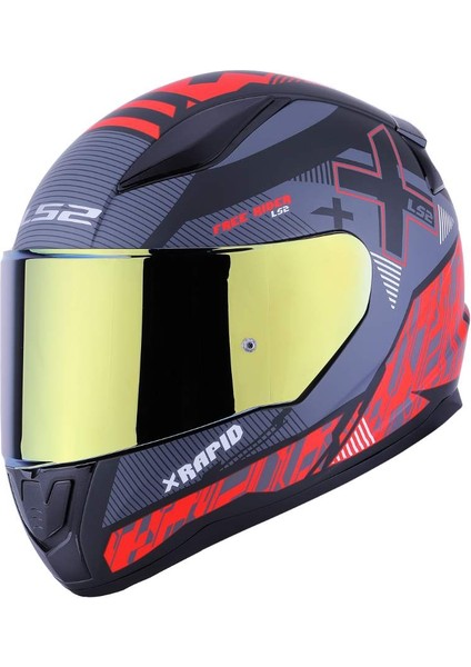 Rapıd Xtreet Mat Siyah-Kırmızı Kask Sarı Cam fiyatları