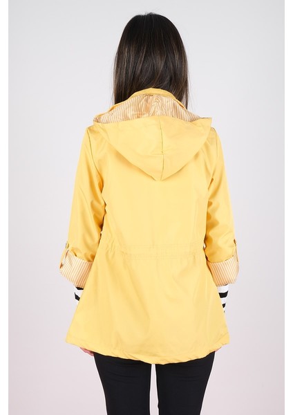 Goudot Kapüşonlu Çıtçıtlı Trençkot modelleri