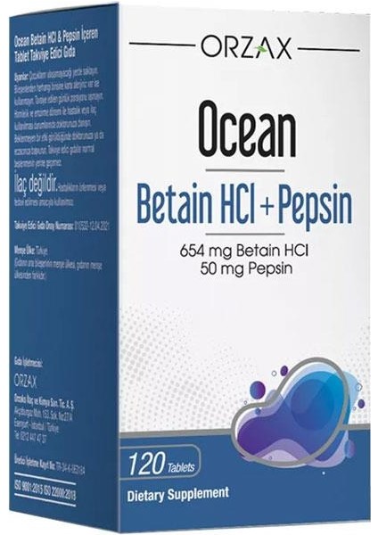 Betain Hcl + Pepsin 120 Tablet