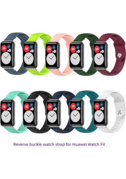 Huawei Watch Fit 2 Uyumlu A+ Kalite Klasik/spor Jel Silikon Kordon