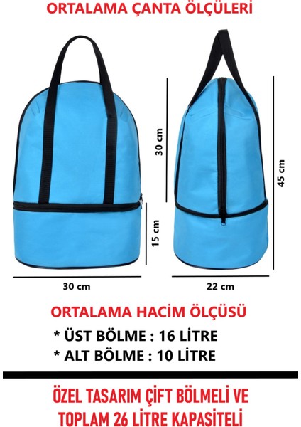 Termal Termos Çanta Isı Yalıtımlı Sıcak Soğuk Tutucu Piknik Kamp Plaj Outdoor 2 Bölmeli 26 Litre