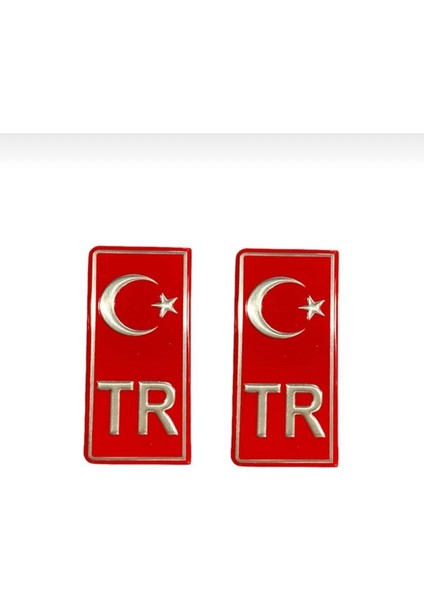 Tr Plaka Yapışma Sticker Kabartmalı 2'li