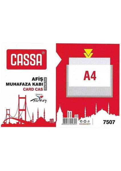Cassa A4 Afiş Muhafaza Kabı