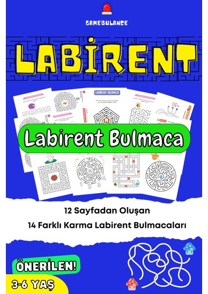 Labirent Bulmaca -Çocuklar Için Bulmacalar - Eğitici Oyunlar - 3-6 Yaş