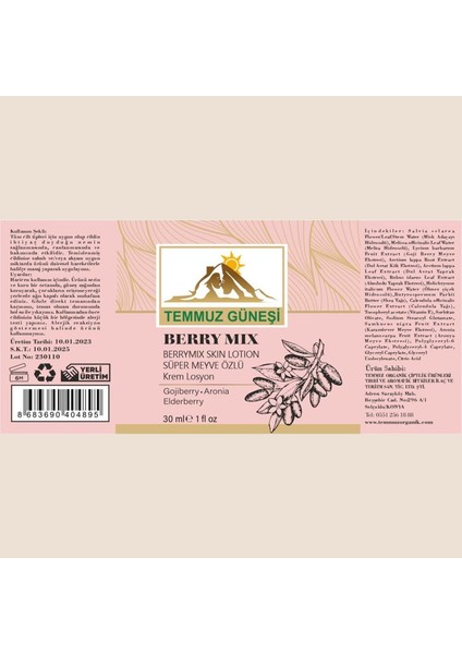Berry Mix Skin Lotion 30 ml fiyatları
