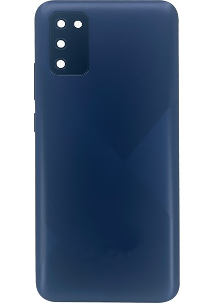 Samsung Galaxy A02S Uyumlu Kamera Camlı Batarya Kapağı (Lacivert) NT-100408
