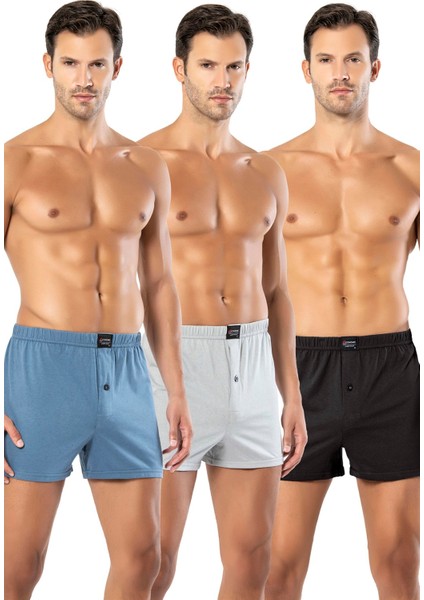 Erdem 3'lü Ekonomik Pamuklu Boxer
