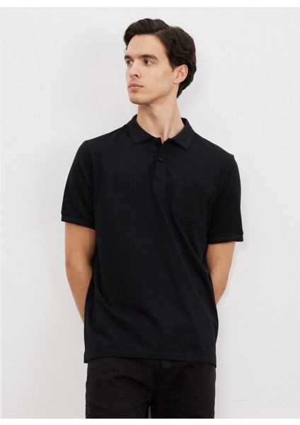 Polo Yaka Siyah Erkek T-Shirt 4A9000000004