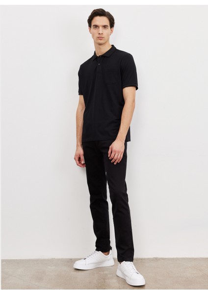 Polo Yaka Siyah Erkek T-Shirt 4A9000000004