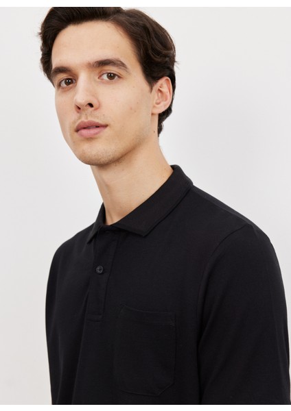 Polo Yaka Siyah Erkek T-Shirt 4A9000000004