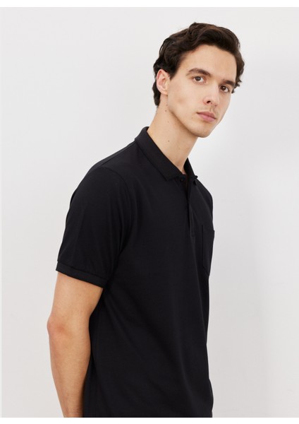 Polo Yaka Siyah Erkek T-Shirt 4A9000000004