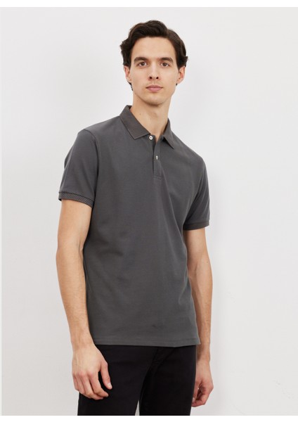 Polo Yaka Antrasit Erkek T-Shirt 4A9000000001