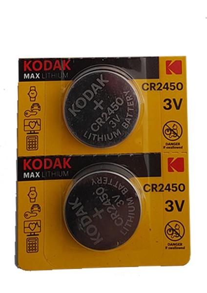 Pil Cr 2450 Baskül Pili Tartı Pili Terazi Bios Para Pili Kumanda Pili 1 Paket 2'li CR2450 Pil modelleri