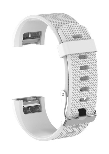 Fitbit Charge 2 Için Silikon Kayış Kordon Beyaz (S)