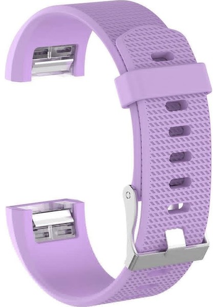 Fitbit Charge 2 Için Silikon Kayış Kordon Lila (S)