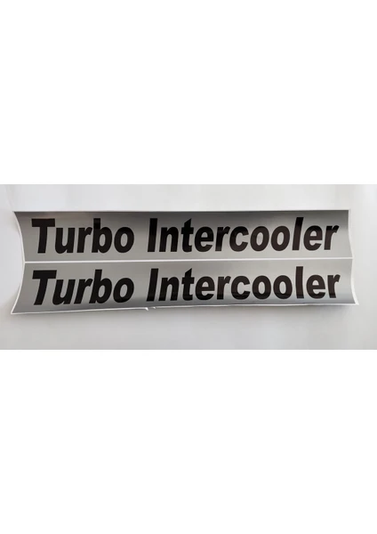 Klasik Turbo Intercooler Yan Yazı Tanıtım Etiket Büyük Sağ-Sol Takım