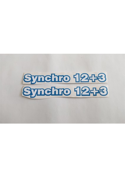 Klasik Synchro 12+3 Mavi Renk Yan Yazı Tanıtım Etiketi Sağ-Sol Takım
