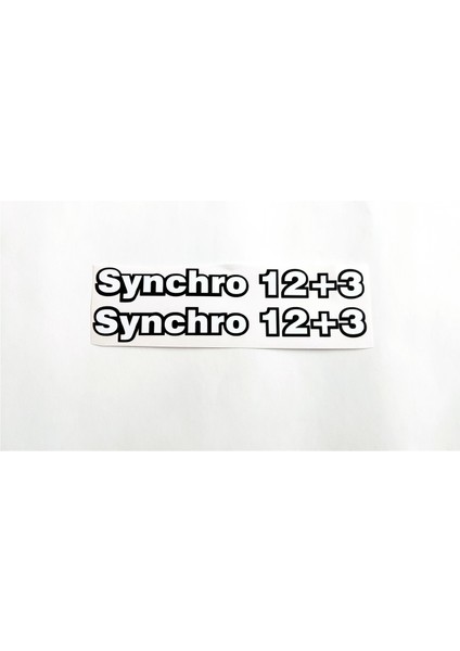 Klasik Synchro 12+3 Siyah Renk Yan Yazı Tanıtım Etiketi Sağ-Sol Takım