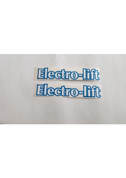 Klasik Electro Lift Mavi Renk Yan Yazı Tanıtım Etiketi Sağ-Sol Takım