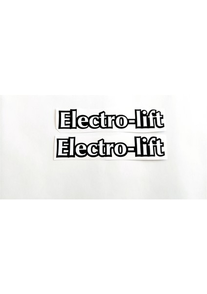 Klasik Electro Lift Siyah Renk Yan Yazı Tanıtım Etiketi Sağ-Sol Takım