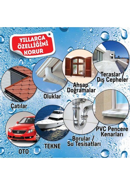 Leak Fix Su Geçirmez Sızdırmaz Sızıntı Önleyici Kauçuk Kaplama Izolayson Beyaz Sprey 200 Ml