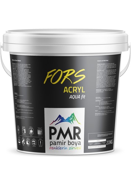 20KG Fors Acryl Aqua Fit - Otopark Duvar ve Kolon Boyası