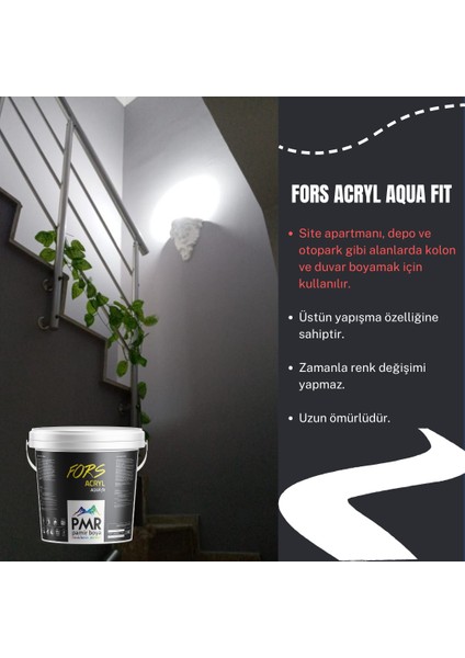 20KG Fors Acryl Aqua Fit - Otopark Duvar ve Kolon Boyası fiyatları