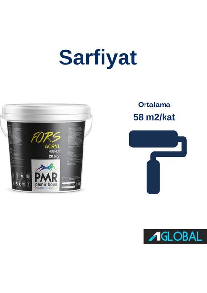 20KG Otopark Duvar ve Kolon Boyası - Fors Acryl Aqua Fit