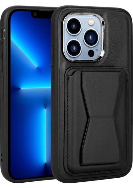 Apple iPhone 13 Pro Max Kılıf ​pu Deri Kartlıklı Standlı Kapak
