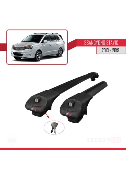 Ssangyong Stavic 2013-2019 Arası Ile Uyumlu Ace-1 Ara Atkı Tavan Barı Siyah fiyatları