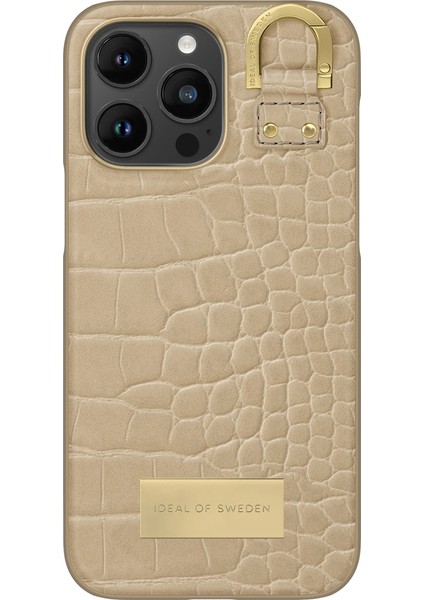 Atelier Case Apple iPhone 13 Pro Telefon Kılıfı Deri Kılıf Bej