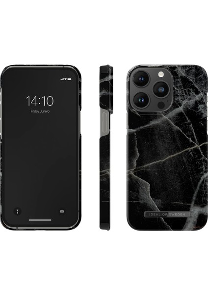 Fashion Case Apple iPhone 14 Pro Max Telefon Kılıfı Siyah Desenli