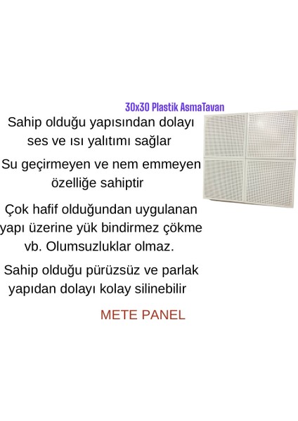 Plastik Asma Tavan Tam Takım Olarak fiyatları