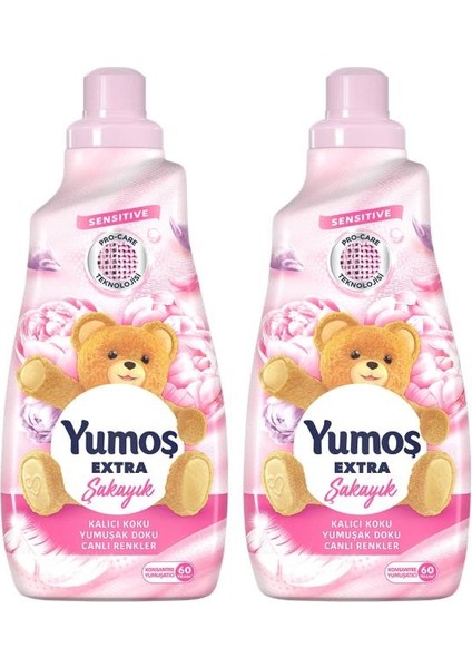 Extra Konsantre Çamaşır Yumuşatıcısı Şakayık 1440 ml 2'li Set