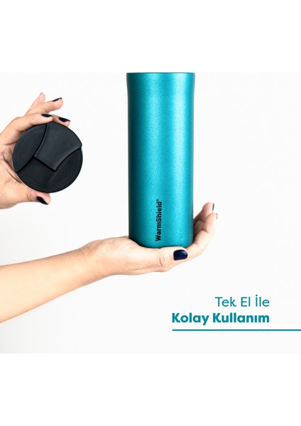 Warmshield® Çift Katmanlı Paslanmaz Çelik Termos Bardak 400 ml ( Kahve Çay Termosu )