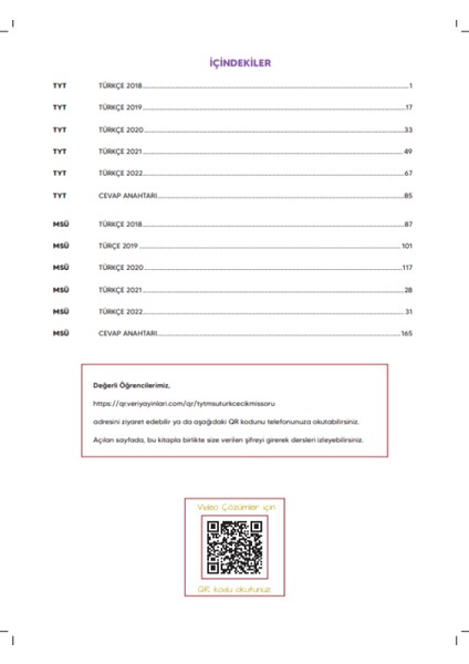 Tyt-Msü Türkçe Son 5 Yıl Video Çözümlü Orijinal Çıkmış Sorular ve Çözümleri 2023