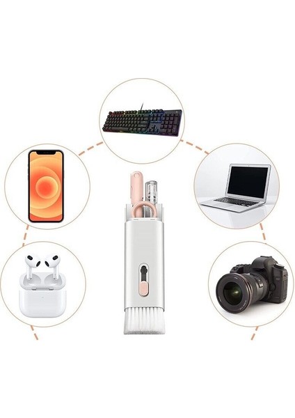 7in1 Çok Fonksiyonlu Airpods Telefon Klavye Ekran Temizleme Kiti