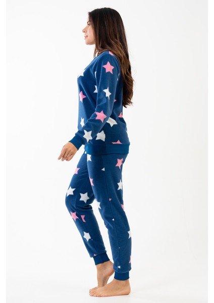 Kadın Polar Uzun Kol Pijama Takım