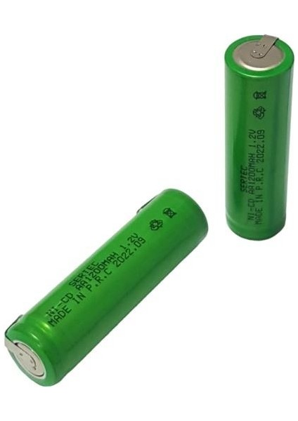 1.2VOLT 1200MAH Aa Ni-Cd Şarjlı Kalem Pil Puntolu - 2ADET