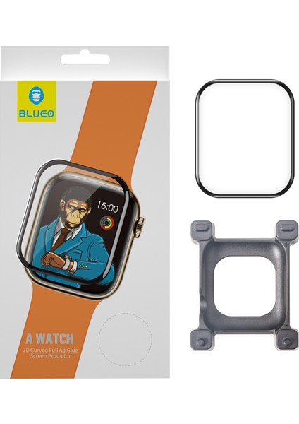 Apple Watch 4 5 6 SE Series 44 mm 360 Derece Tam Koruma Shock-Resistant Cam Ekran Koruyucu
