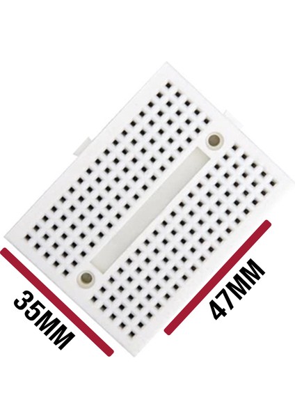 Syb-170 Mini Yapışkanlı 170 Pin Breadboard - Beyaz
