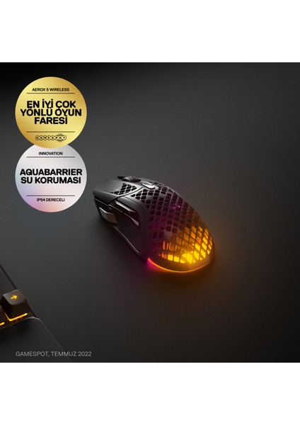 Steelseries Aerox 5 Rgb Kablosuz Gaming Mouse