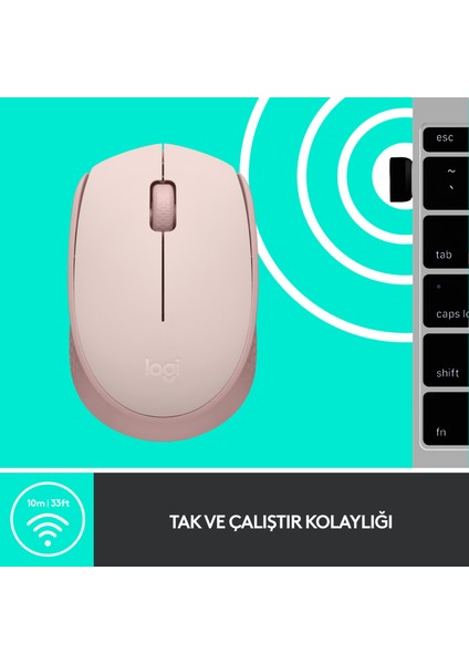 910-006865 M171 Kablosuz Pembe Mouse